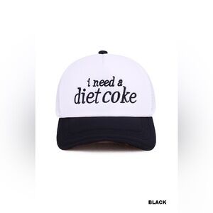 Zenana I NEED A DIET COKE TWO TONE TRUCKER MESH HAT